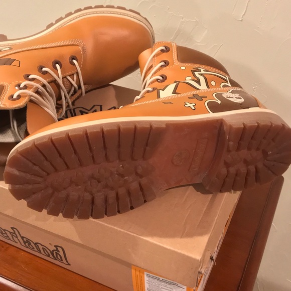 Timberland Custom Cartoon Boondocks Mens 7 Boots - Picture 3 of 7